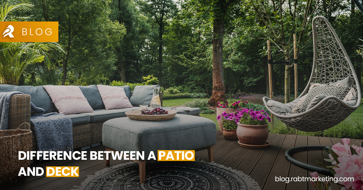 difference between patio and deck