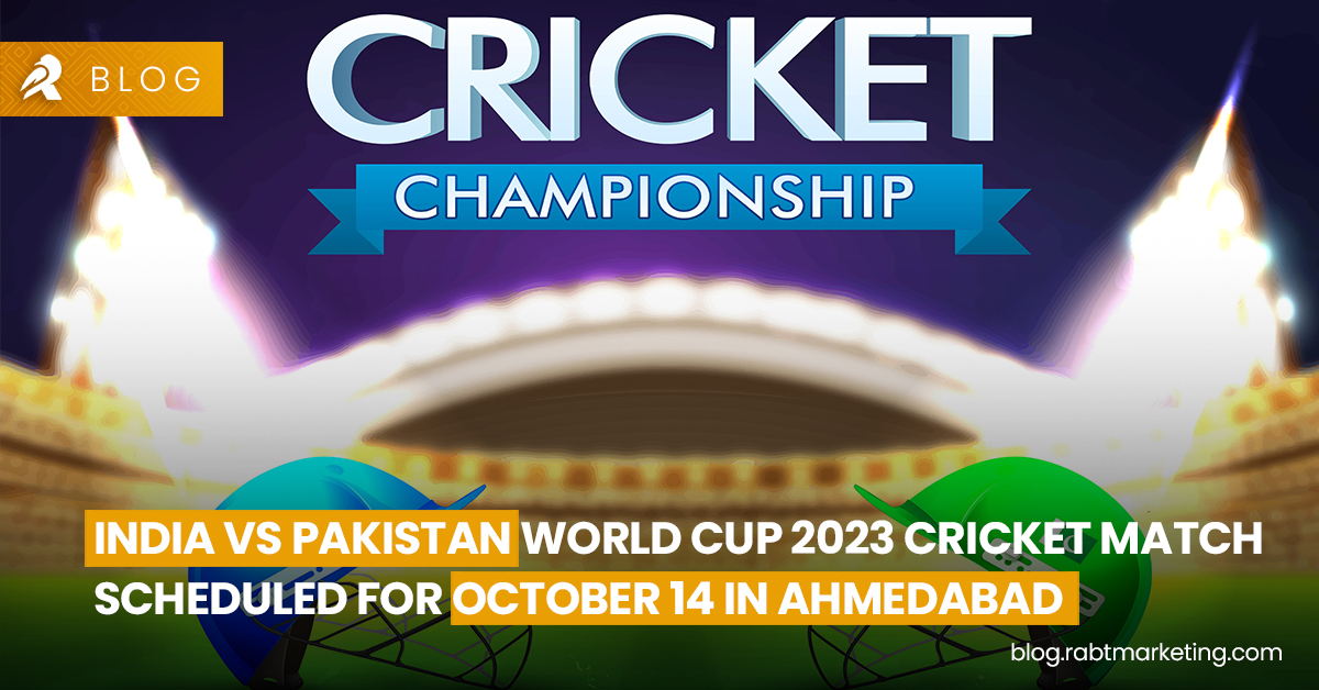 India vs Pakistan World Cup 2023 Cricket Match Scheduled for October 14 in Ahmedabad